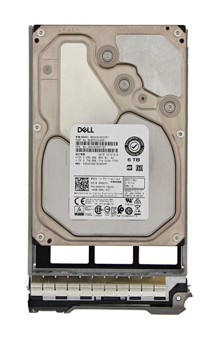 400-BDCZ Dell 6TB 7200RPM SATA 6Gbps (512e) Hot Swap 3.5-inch Internal Hard Drive
