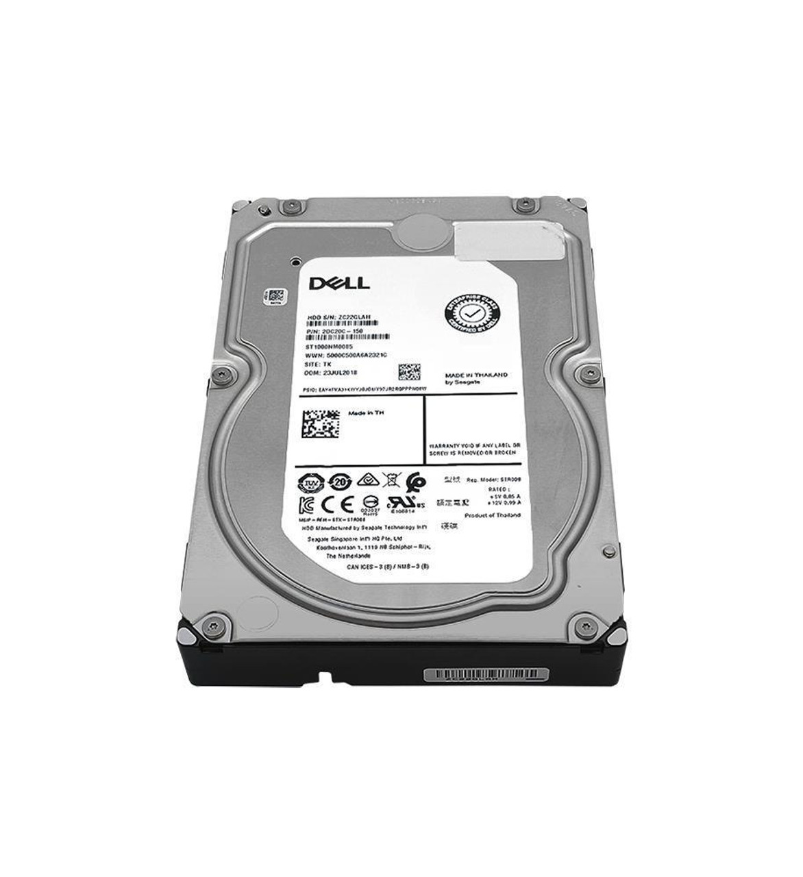 400-AZZB Dell 8TB 7200RPM SATA 6Gbps 3.5-inch Internal Hard Drive