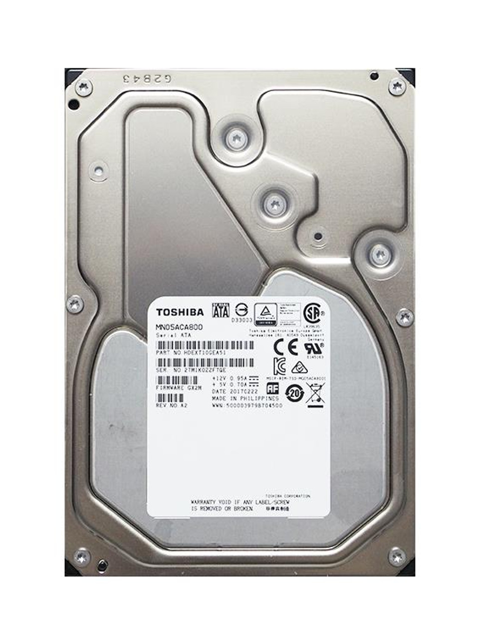 HDEXT10GEA51 Toshiba NAS HDD 8TB 7200RPM SATA 6Gbps 128MB Cache (512e) 3.5-inch Internal Hard Drive