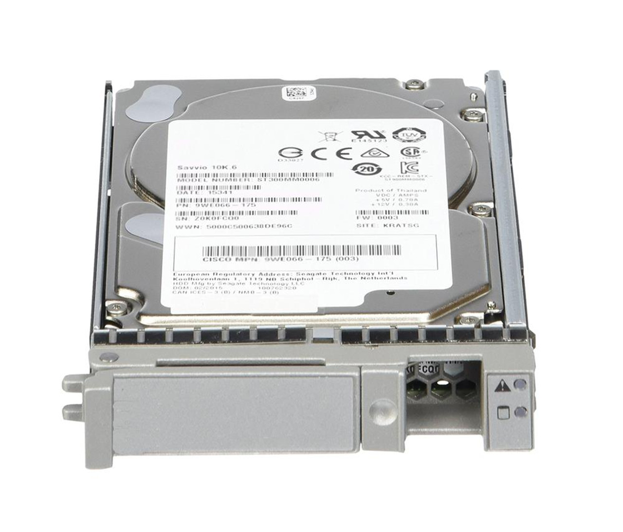 HX-HD18TB10K4KN Cisco 1.8TB 10000RPM SAS 12Gbps Hot Swap (4Kn) 2.5-inch Internal Hard Drive (SLED Mounted)