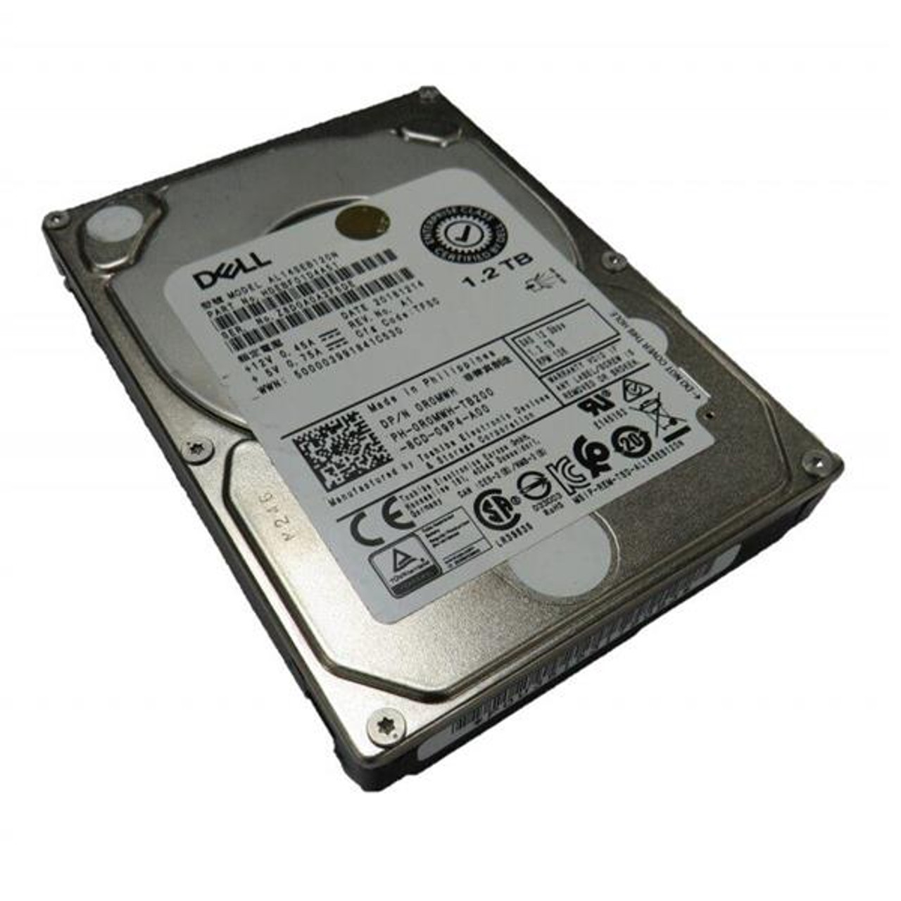 R0MWH Dell 1.2TB 10000RPM SAS 12Gbps 128MB Cache (512n) 2.5-inch Internal Hard Drive