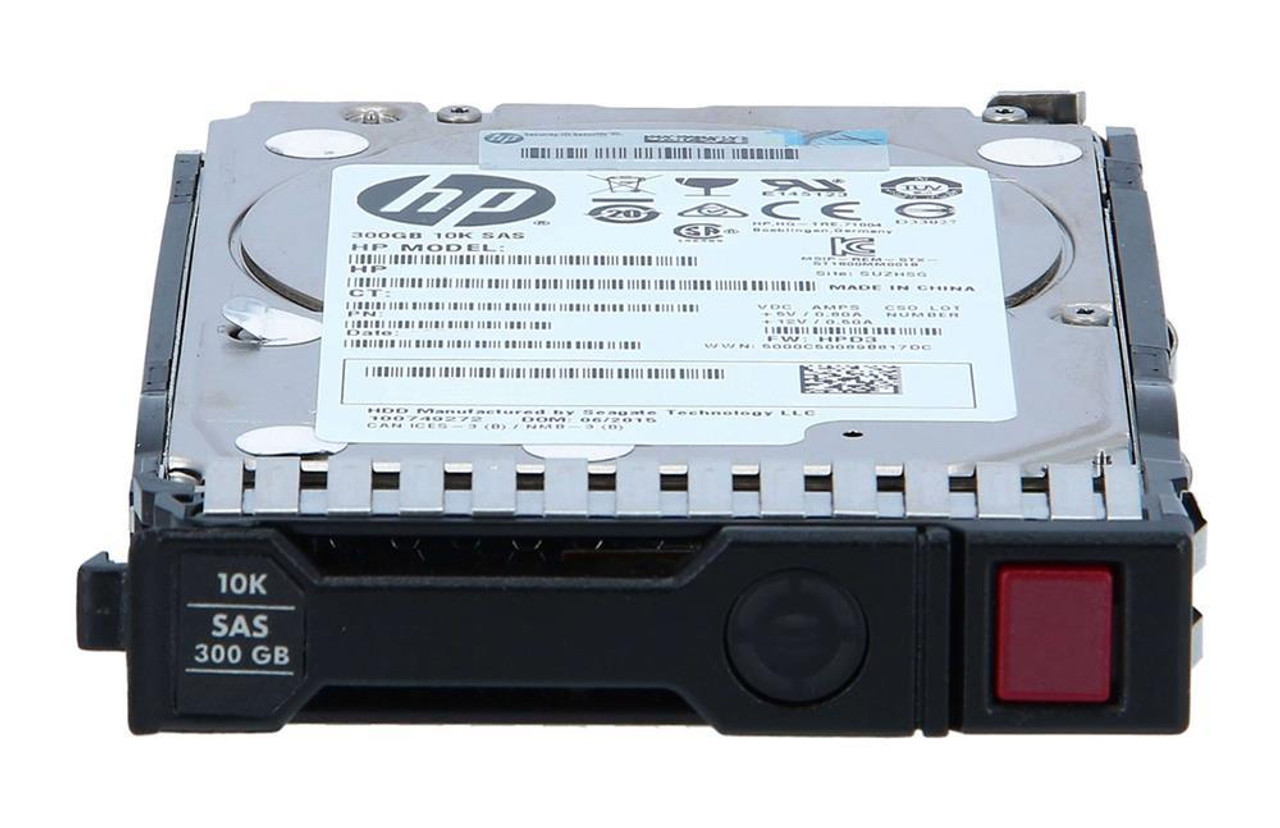 785067-B21-SC HP 300GB 10000RPM SAS 12Gbps 2.5-inch Internal Hard Drive with Smart Carrier for G8 and G9 Server Systems