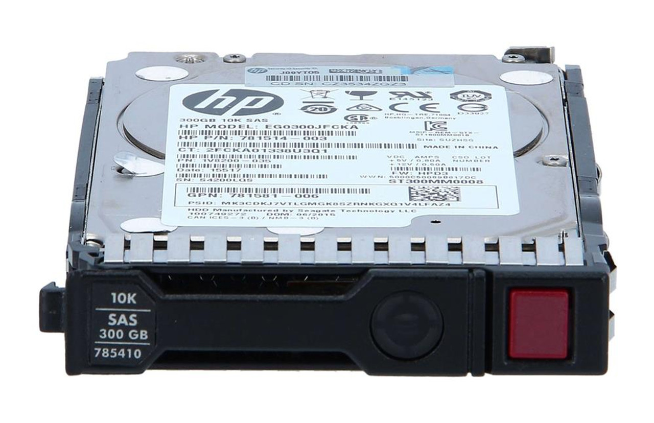 781514-003 HP 300GB 10000RPM SAS 12Gbps Dual Port 2.5-inch Internal Hard Drive with Smart Carrier
