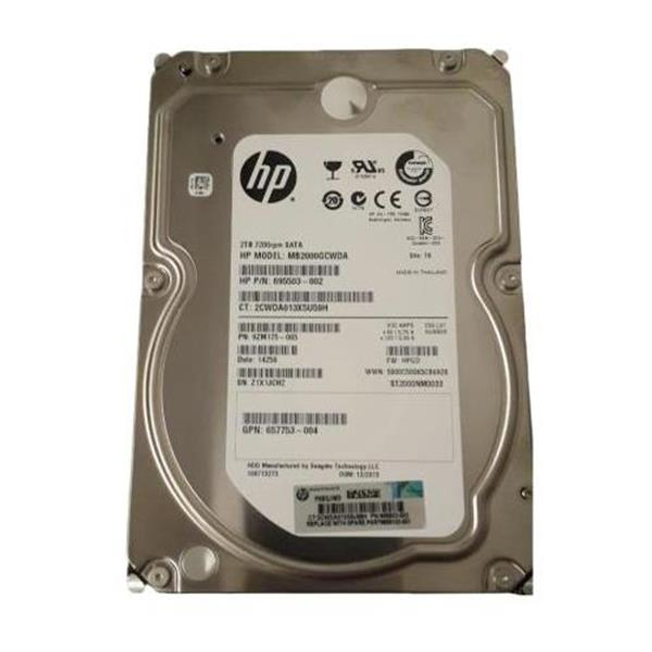 765873-001-RMK HP 2TB 7200RPM SAS 12Gbps (512e) 2.5-inch Internal Hard Drive with Smart Carrier