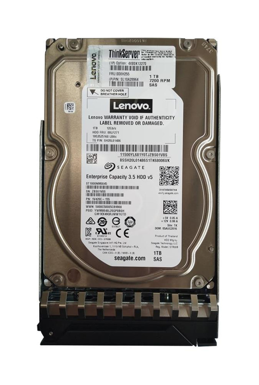 00YK023 Lenovo 1TB 7200RPM SAS 12Gbps (512n) Hot Swap 2.5-inch Internal Hard Drive