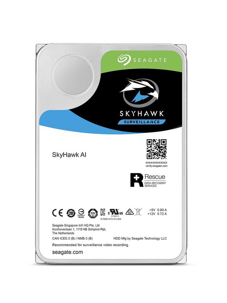 ST8000VE000 Seagate SkyHawk AI 8TB 7200RPM SATA 6Gbps 256MB Cache (512e) 3.5-inch Internal Hard Drive