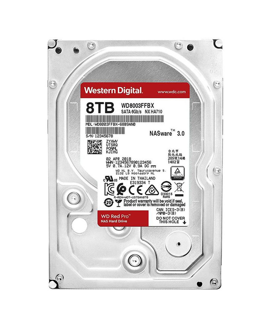 WD8003FFBX Western Digital Red Pro 8TB 7200RPM SATA 6Gbps 256MB