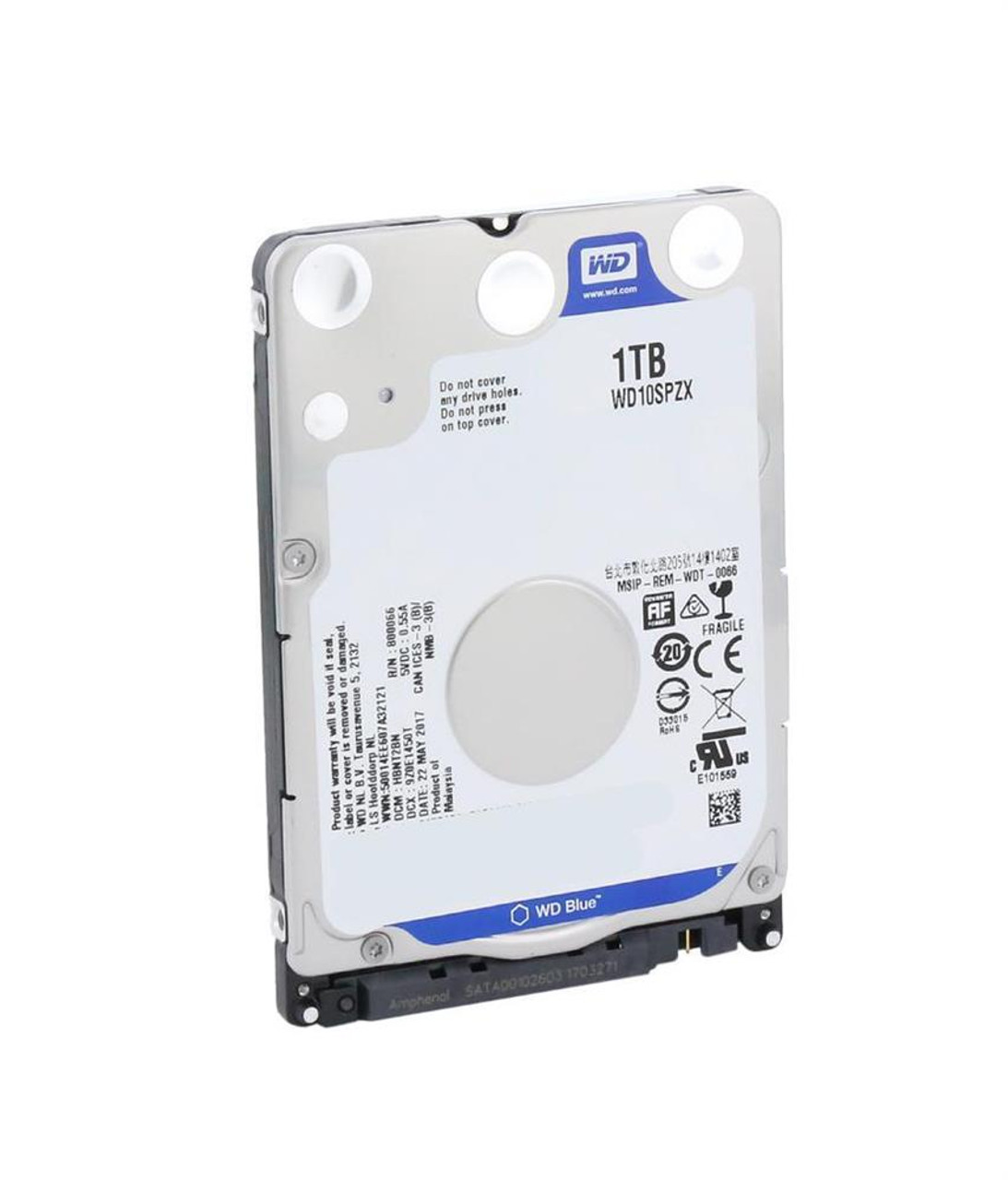 WD10SPZX-22Z10T0 Western Digital Blue 1TB 5400RPM SATA 6Gbps 128MB Cache  2.5-inch Internal Hard Drive