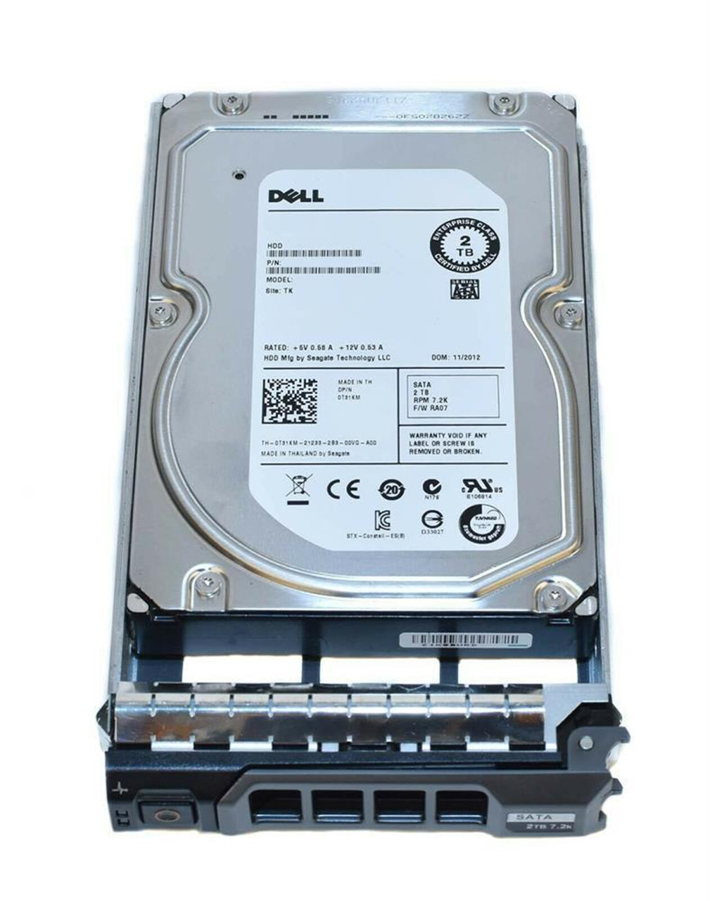 00382H Dell 2TB 7200RPM SATA 6Gbps 3.5-inch Internal Hard Drive