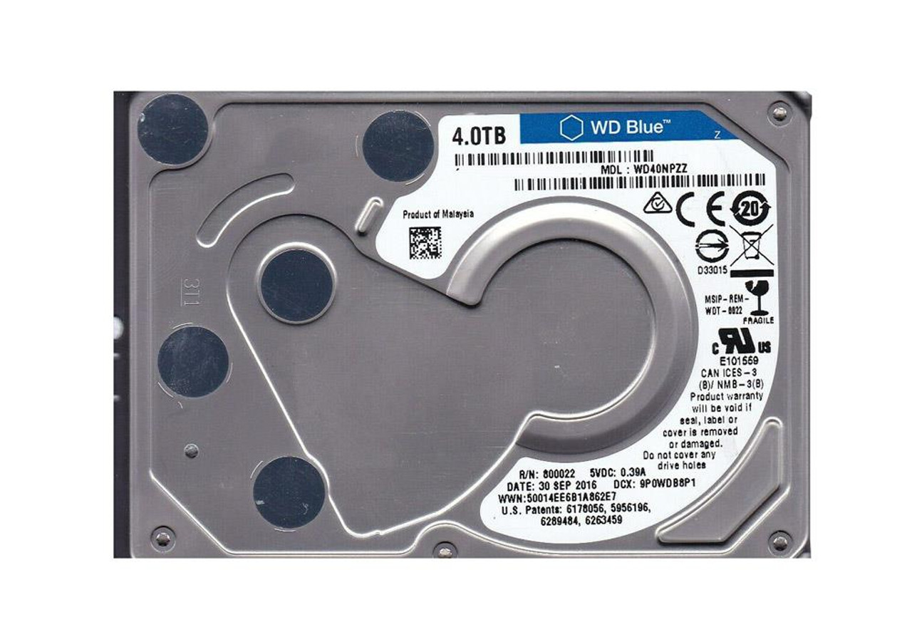 WD40NPZZ Western Digital Blue 4TB 5400RPM SATA 6Gbps 8MB Cache 2.5-inch  internal Hard Drive