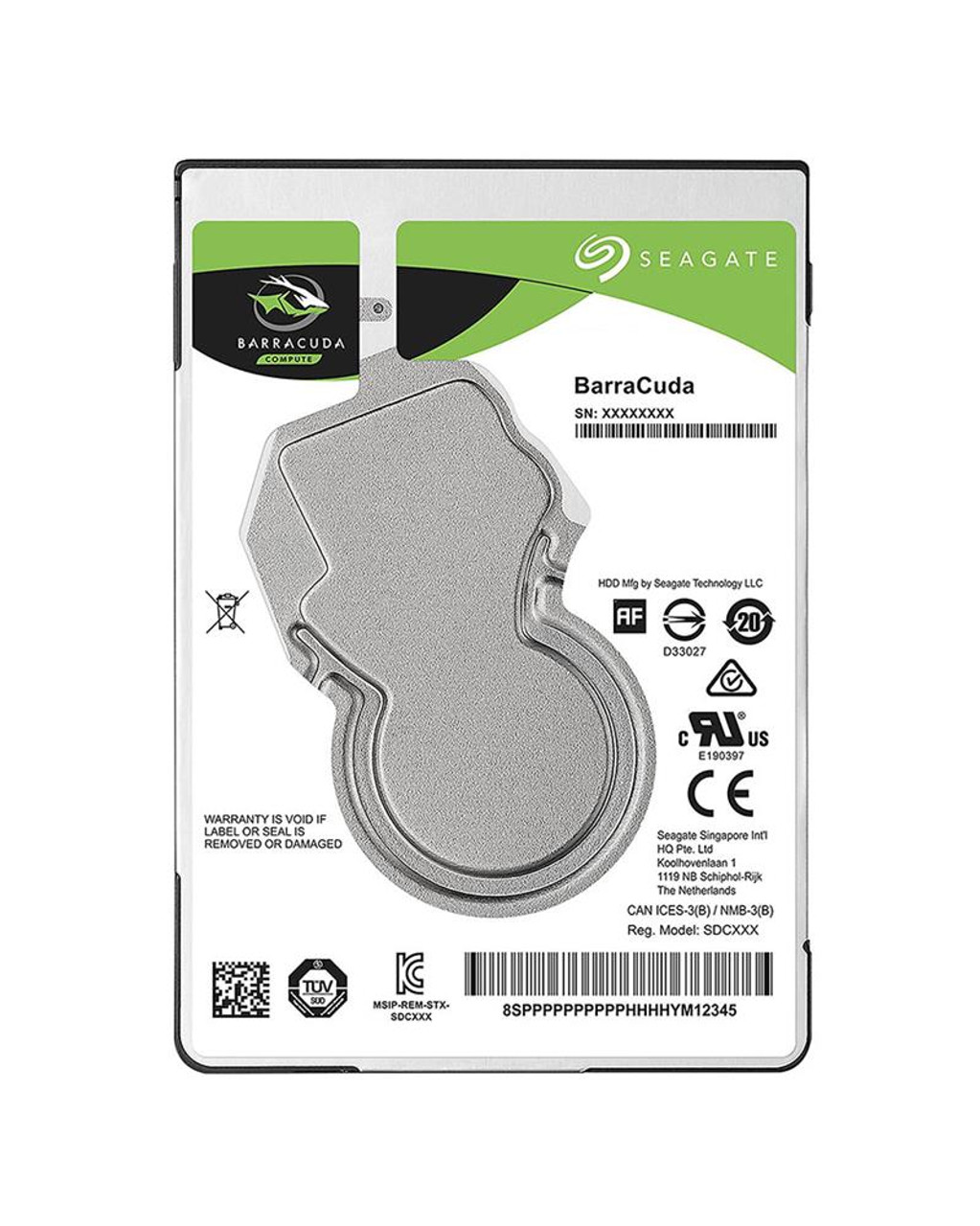 1RK17D-020 Seagate BarraCuda 500GB 5400RPM SATA 6Gbps 128MB Cache (512e) 2.5-inch Internal Hard Drive