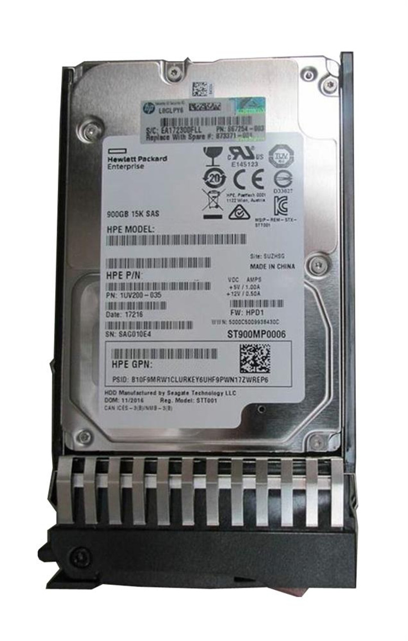 Q1H47AB HPE 900GB 15000RPM SAS 12Gbps Hot Swap 2.5-inch Internal Hard Drive with Tray