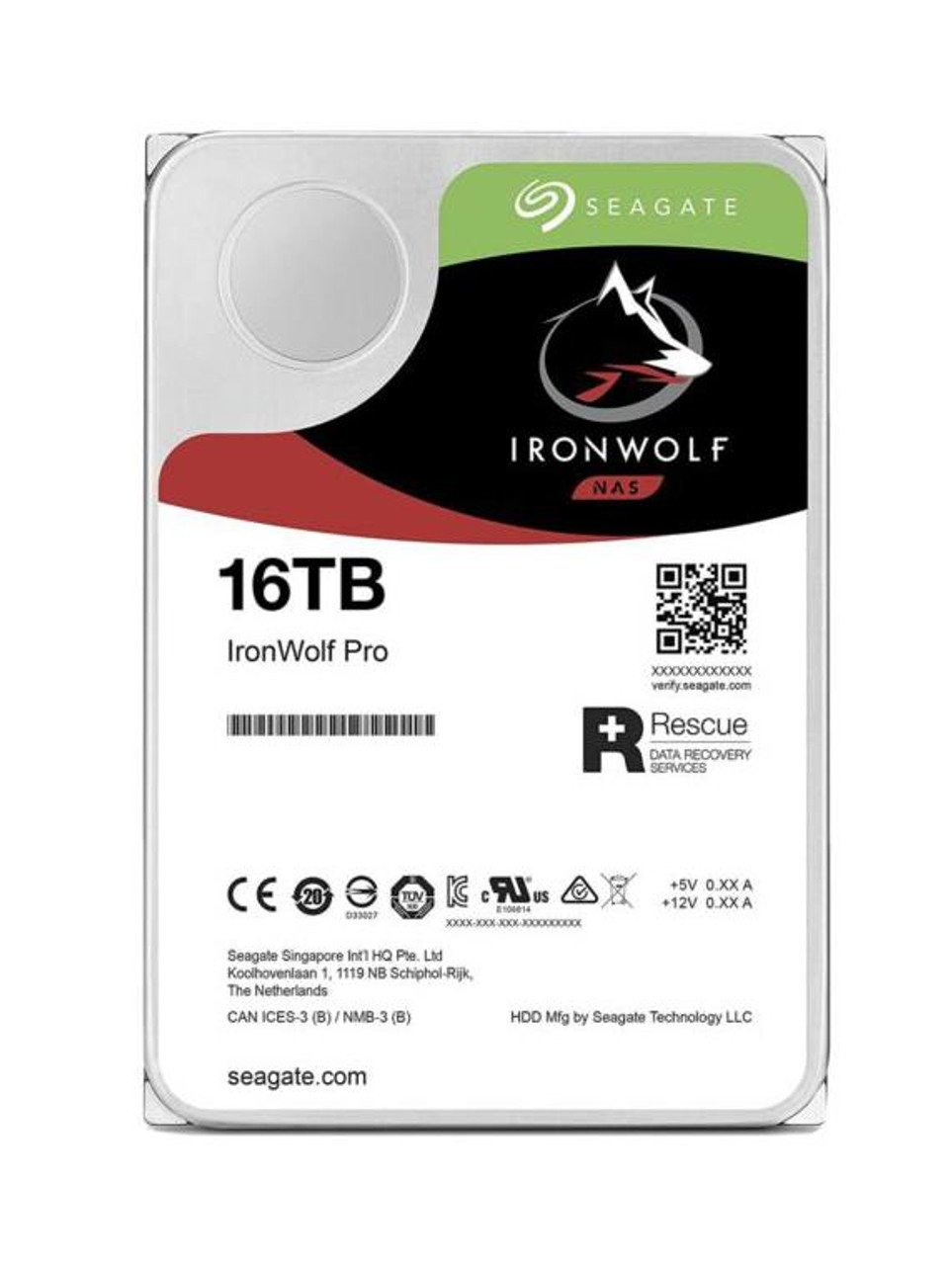 ST16000NEZ00 Seagate IronWolf Pro 16TB 7200RPM SATA 6Gbps 256MB Cache (512e) 3.5-inch Internal Hard Drive