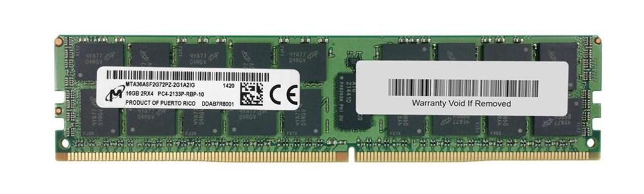 MTA36ASF2G72PZ-2G1-HP Micron 16GB PC4-17000 DDR4-2133MHz Registered ECC CL15 288-Pin DIMM 1.2V Dual Rank Memory Module