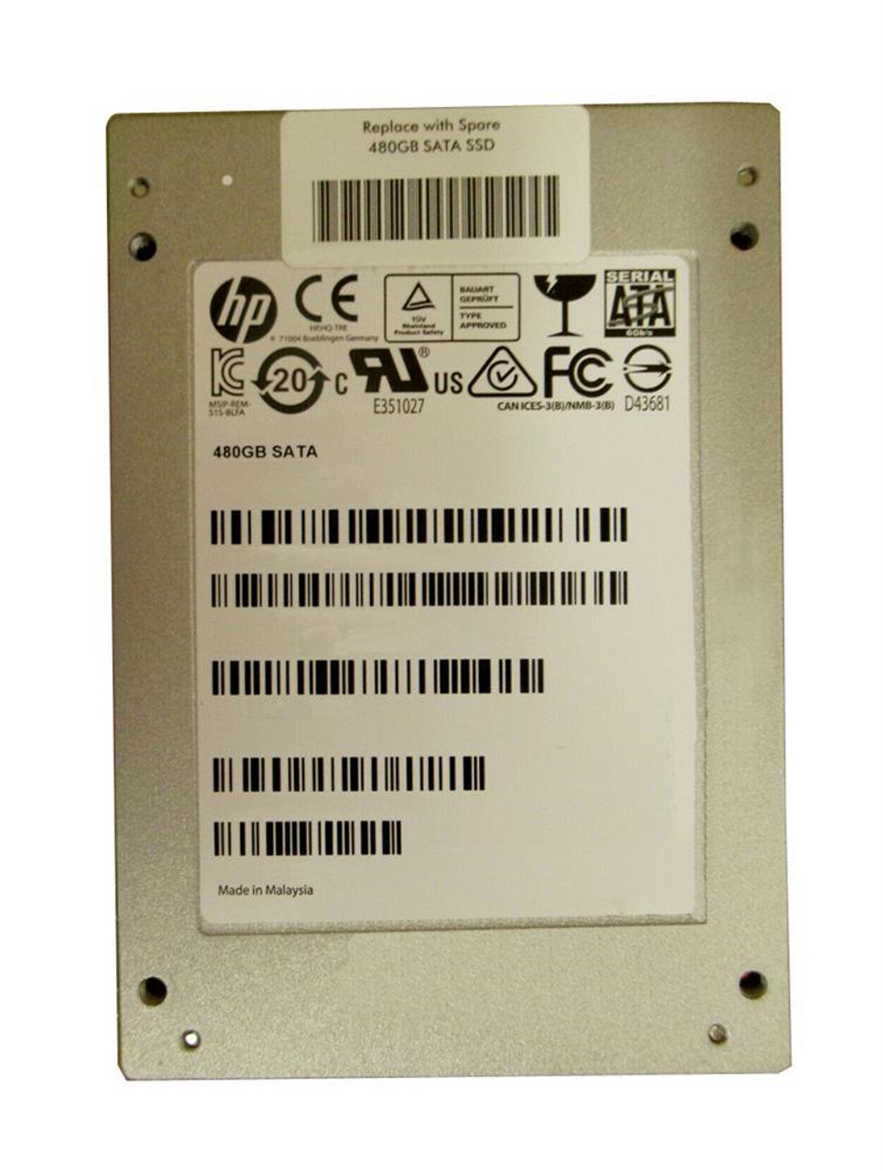J3K83AV HP 480GB MLC SATA 6Gbps 2.5-inch Internal Solid State Drive (SSD)