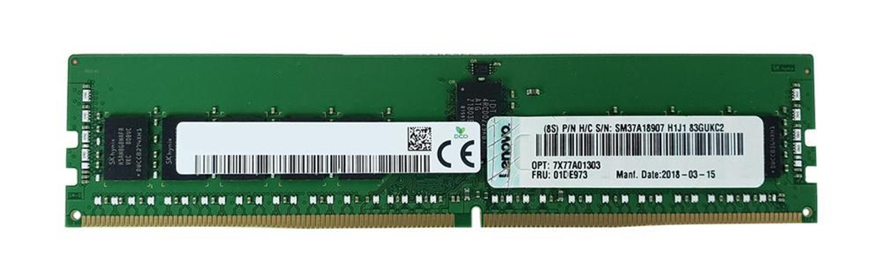 7X77A01303-02-CT Lenovo 16GB PC4-21300 DDR4-2666MHz Registered ECC CL19 288-Pin DIMM 1.2V Dual Rank Memory Module