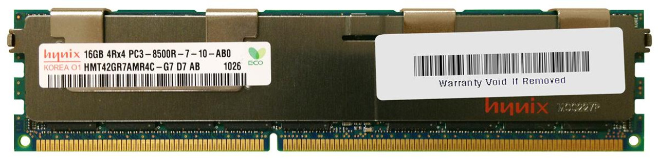 HMT42GR7AMR4C-G7D7-AB Hynix 16GB PC3-8500 DDR3-1066MHz ECC Registered CL7 240-Pin DIMM Quad Rank Memory Module