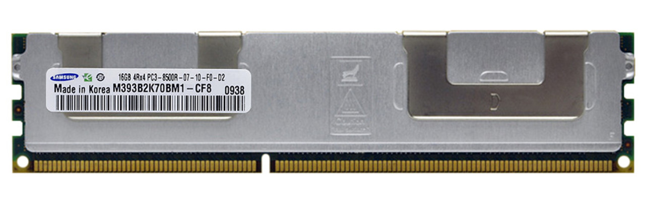 M393B2K70BM1-CF8 Samsung 16GB PC3-8500 DDR3-1066MHz ECC Registered CL7 240-Pin DIMM Quad Rank Memory Module