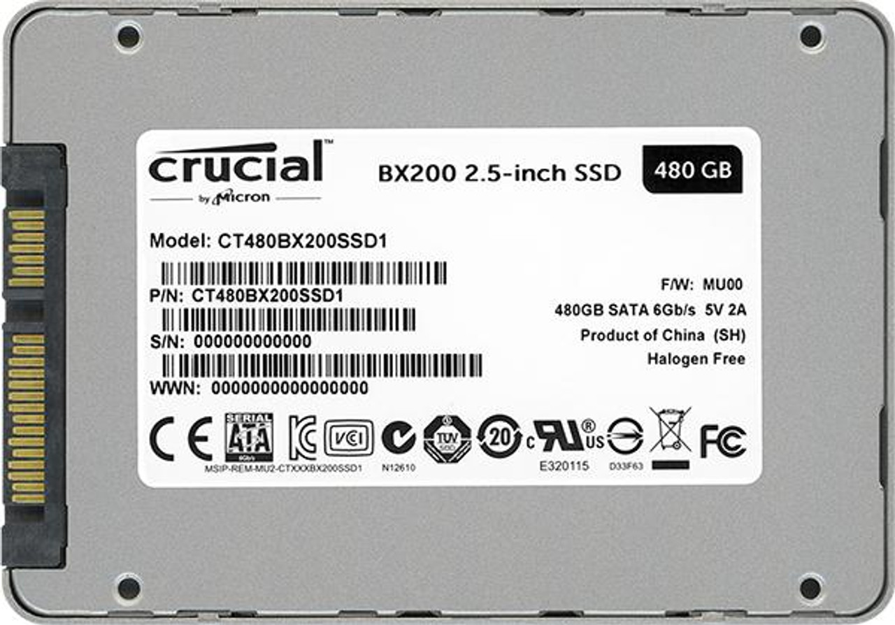 CT480BX200SSD1 Crucial BX200 Series 480GB TLC SATA 6Gbps 2.5-inch