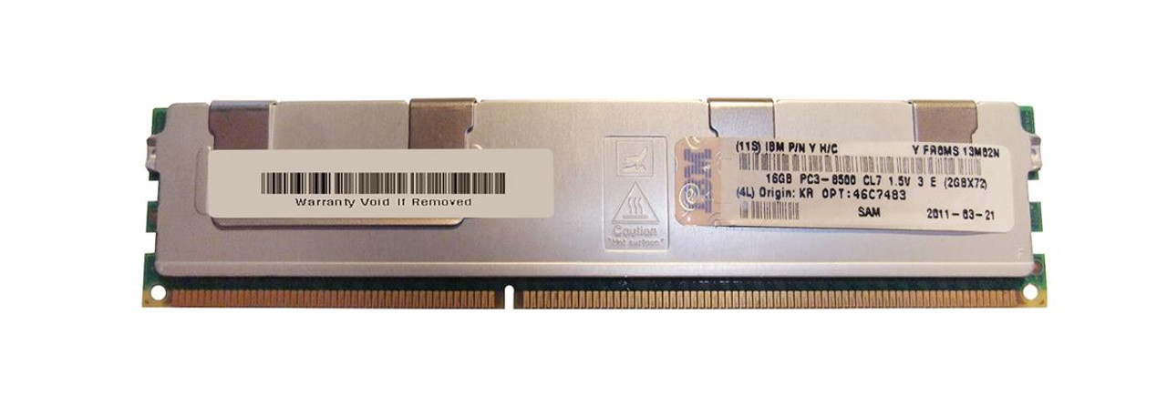 46C7483-A1 IBM 16GB PC3-8500 DDR3-1066MHz ECC Registered CL7 240-Pin DIMM Quad Rank Memory Module