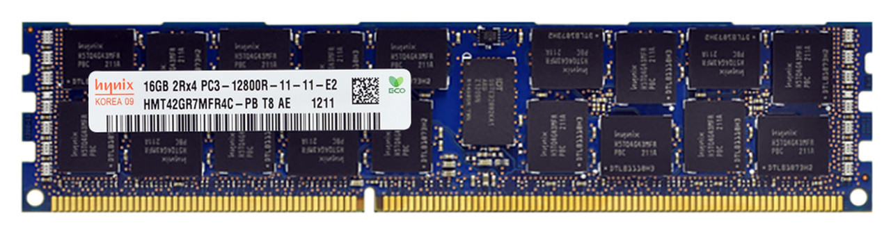 HMT42GR7MFR4C-PBT3/P Hynix 16GB PC3-12800 DDR3-1600MHz ECC Registered CL11 240-Pin DIMM Dual Rank Memory Module
