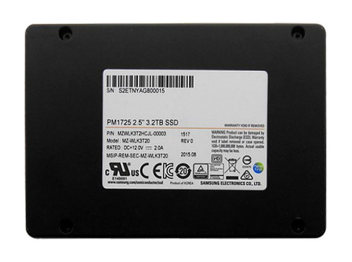 MZWLK3T2HCJL Samsung PM1725 Series 3.2TB TLC PCI Express 3.0 x4 NVMe U.2 2.5-inch Internal Solid State Drive (SSD)