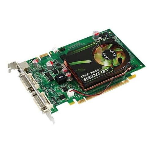 01G-P3-N959-KE EVGA GeForce 9500 GT 1GB 128-Bit DDR2 PCI Express 2.0 x16 Dual DVI/ HDTV/ S-Video Out/ HDCP Ready/ SLI Supported Video Graphics