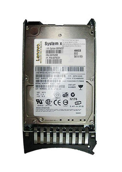 00FN328 IBM 480GB MLC SATA 6Gbps Hot Swap 2.5-inch Internal Solid State Drive (SSD)