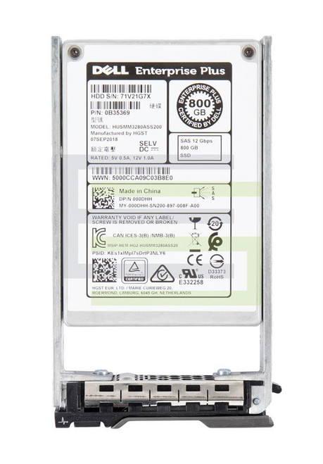 HUSMM3280ASS200 HGST Hitachi Ultrastar SS300 800GB MLC SAS 12Gbps Mainstream Endurance (ISE) 2.5-inch Internal Solid State Drive (SSD)