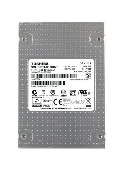 THNSNJ512GCSU4PAGB Toshiba HG6 Series 512GB MLC SATA 6Gbps 2.5-inch Internal Solid State Drive (SSD)