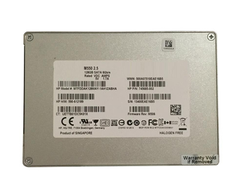 745685-002 HP 128GB MLC SATA 6Gbps 2.5-inch Internal Solid State Drive (SSD)