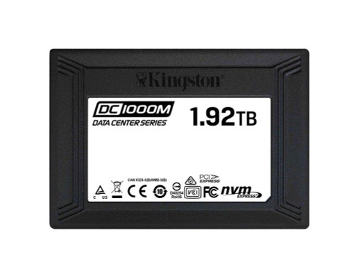 SEDC1000M/1920G Kingston DC1000M Data Center 1.92TB TLC PCI Express 3.0 x4 NVMe Mixed Use U.2 2.5-inch Internal Solid State Drive (SSD)
