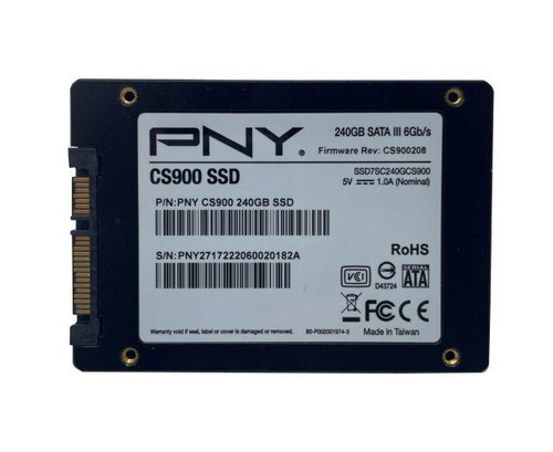 SSD7SC240GCS900 PNY CS900 240GB TLC SATA 6Gbps 2.5-inch Internal Solid State Drive (SSD)