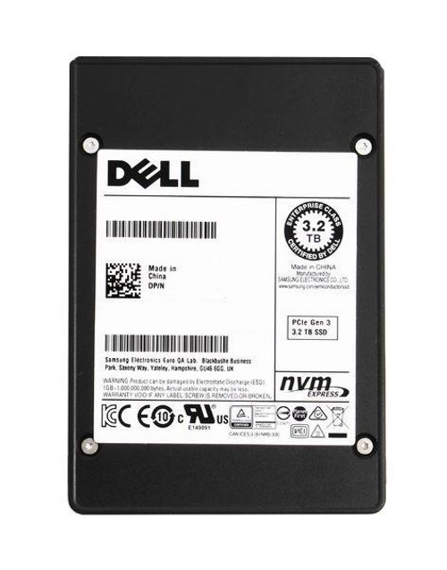 400-ASJF Dell 3.2TB PCI Express NVMe Mixed Use 2.5-inch Internal Solid State Drive (SSD)