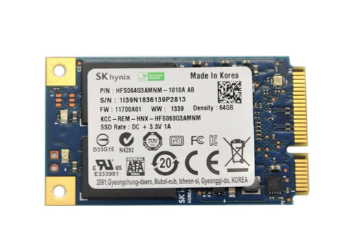 HFS064G3AMNM Hynix 64GB MLC SATA 6Gbps mSATA Internal Solid State Drive (SSD)