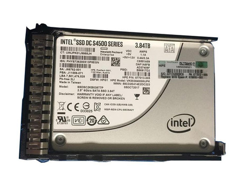 P05946-H21 HPE 3.84TB SATA 6Gbps Read Intensive 2.5-inch Internal Solid State Drive (SSD) with Smart Carrier
