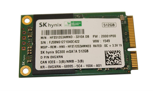 HFS512G3AMND-3310A Hynix Canvas SC300 Series 512GB MLC SATA 6Gbps mSATA Internal Solid State Drive (SSD)