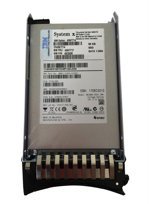 43W7714-06 IBM 50GB SLC SATA 1.5Gbps Hot Swap 2.5-inch Internal Solid State Drive (SSD)