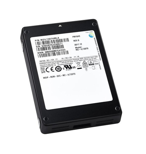 MZILT30THMLA Samsung PM1643 Series 30.72TB TLC SAS 12Gbps 2.5-inch Internal Solid State Drive (SSD)