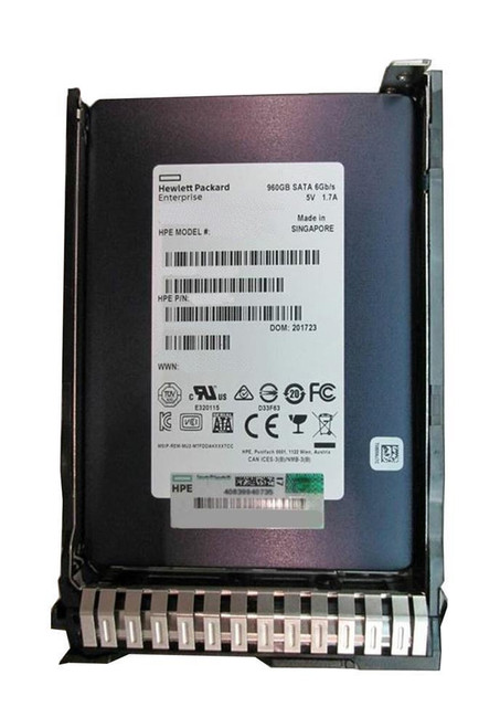 868822R-B21#0D1 HPE 960GB SATA 6Gbps Read Intensive 2.5-inch Internal Solid State Drive (SSD) with Smart Carrier