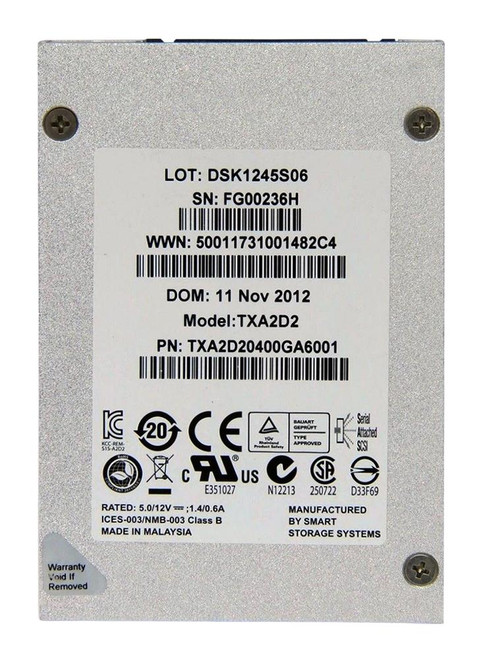TXA2D20400GA6001 SanDisk Optimus 400GB MLC SAS 6Gbps 2.5-inch Internal Solid State Drive (SSD)