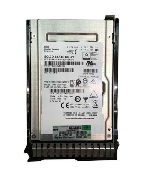P04175-004 HPE 3.2TB SAS 12Gbps Write Intensive 2.5-inch Internal Solid State Drive (SSD) with Smart Carrier