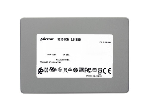 MTFDDAK7T6QDE-2AV16FPYY Micron 5210 ION Series 7.68TB QLC SATA 6Gbps (SED) 2.5-inch Internal Solid State Drive (SSD)