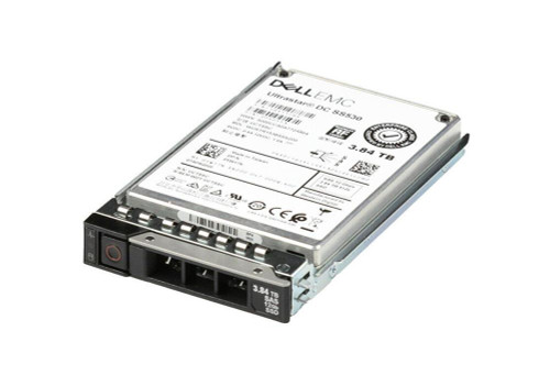 400-BGJY Dell 3.84TB SAS 12Gbps 512e Read Intensive 2.5-inch Internal Solid State Drive (SSD) with 3.5-inch Hybrid Carrier