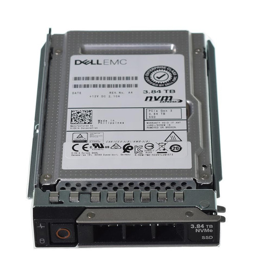 400-BHCX Dell 3.84TB PCI Express NVMe (SED) 2.5-inch Internal Solid State Drive (SSD) for P1 25 x 2.5 Enclosure