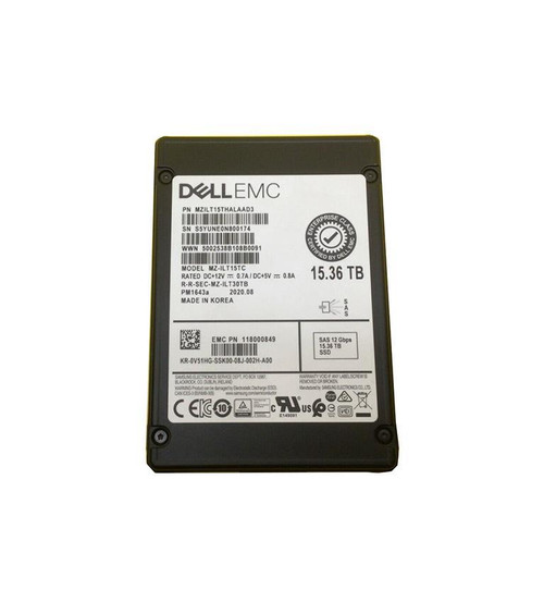 0B42885 Dell 15.36TB SAS 12Gbps Sed 512E SSD