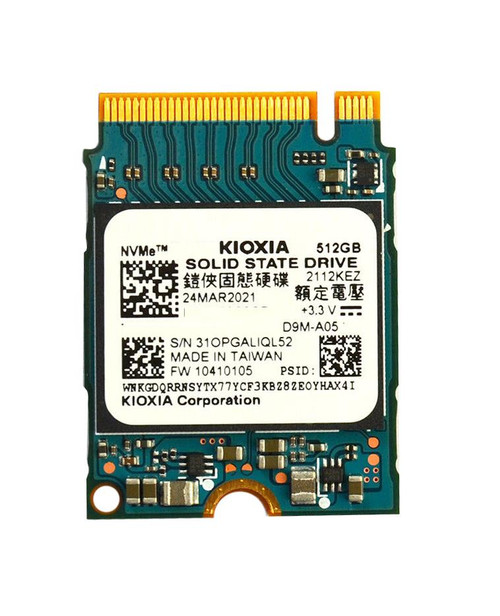 KBG20ZMS512 Toshiba Ssd M.2 M.2 Nvme 512GB 2230In 15000Rpm 9.5Mm
