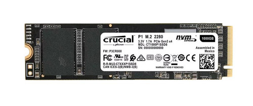 CT1000P1SSD8-E5 Crucial P1 Series 1TB QLC PCI Express 3.0 x4 NVMe M.2 2280  Internal Solid State Drive (SSD)