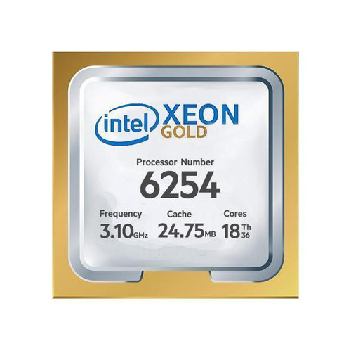 Gold 6254 Intel Xeon Gold 18-Core 3.10GHz 25MB Cache Socket FCLGA3647 Processor Gold