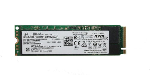 MTFDHBA256TCK-1AS1AABLA Micron 2200 256GB TLC PCI Express 3.0 x4 NVMe M.2 2280 Internal Solid State Drive (SSD)